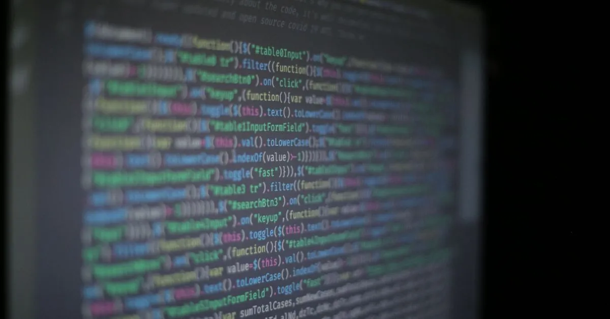 Code on a computer monitor
