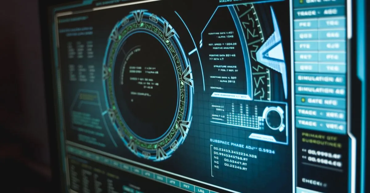 Close-up view of a high-tech computer interface displaying cyber security data, enhancing digital protection.