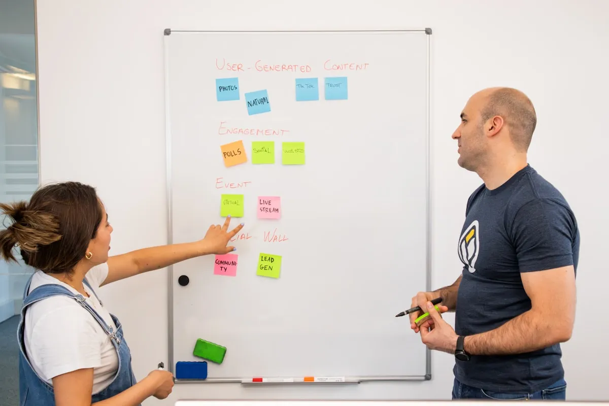 Team discussing website compliance and design